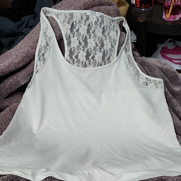 Ardene Tops - Ardene White Lace Tank Top